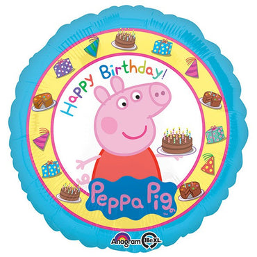 Peppa Pig Happy Birthday Foil Balloon 45cm - Party Savers
