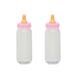 Pink Baby Mini Bottles 13cm 2pk - Party Savers