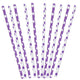 Purple Dotty Paper Straws 20pk - Party Savers