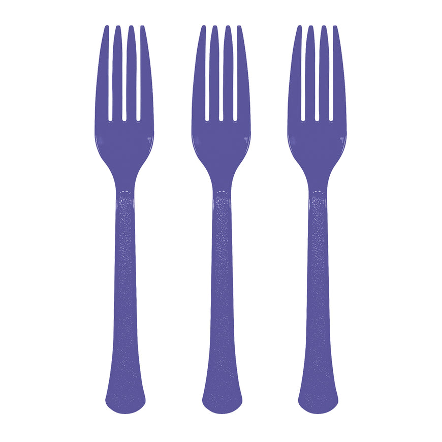 Pastel Blue Plastic Fork 20pk - Party Savers