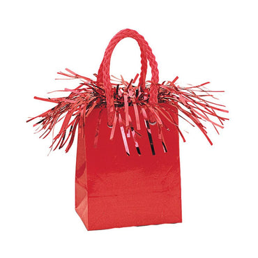 Red Glitter Bag Balloon Weight - Party Savers