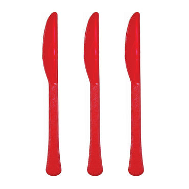 Red Plastic Knife 20pk - Party Savers