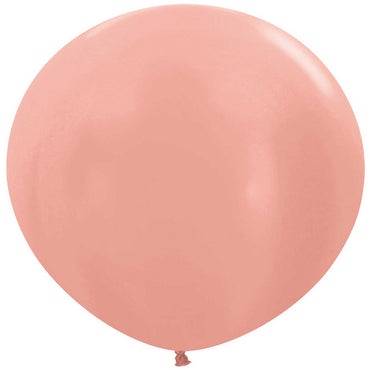 Rose Gold Latex Balloons 90cm 2pk - Party Savers