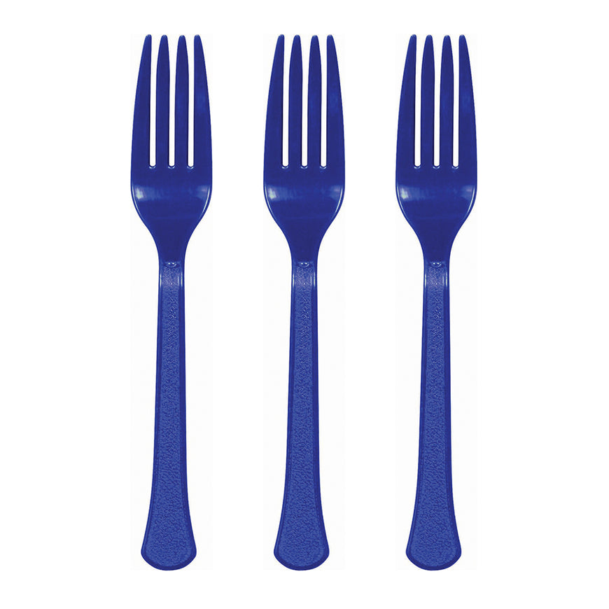 Blue Plastic Fork 20pk - Party Savers