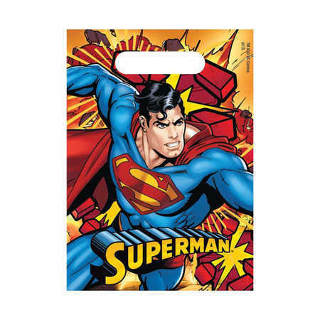 Superman Loot Bags 8pk - Party Savers