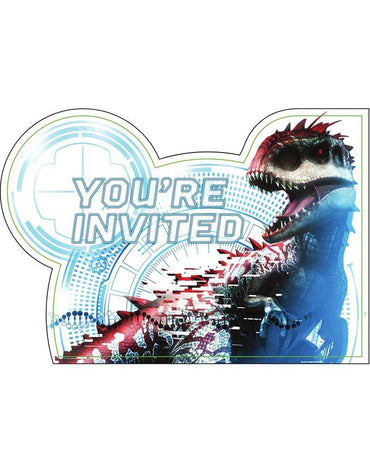 Jurassic World Invitations You're Invited 8pk - Party Savers