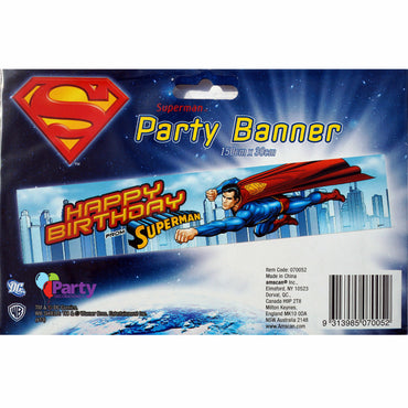 Superman Banner 150cm x 30cm - Party Savers