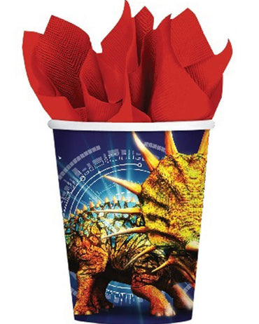Jurassic World Cups Paper 266ml 8pk - Party Savers