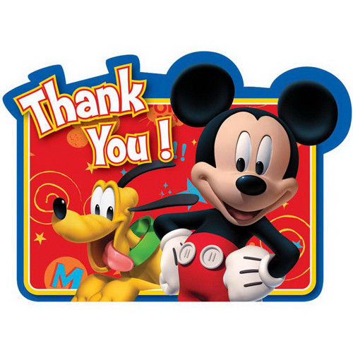 Mickey Mouse Postcard Thank You - Party Savers