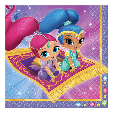 Shimmer and Shine Lunch Napkins 16pk - Party Savers