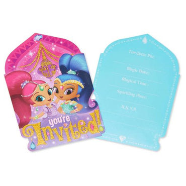 Shimmer and Shine Postcard Invitations 8pk - Party Savers
