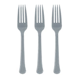 Silver Plastic Fork 20pk - Party Savers
