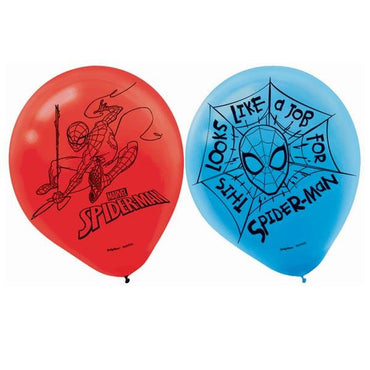 Spider-Man Webbed Wonder Latex Balloons 30cm 6pk - Party Savers