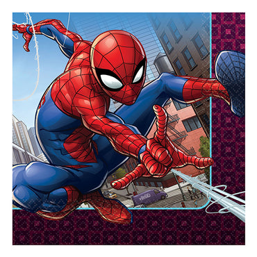 Spider-Man Webbed Wonder Lunch Napkins 33cm 16pk - Party Savers