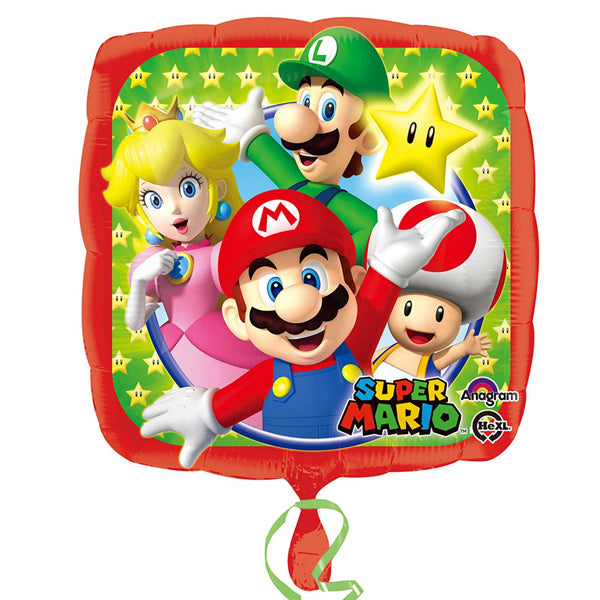 Super Mario Brothers Foil Balloon 45cm - Party Savers