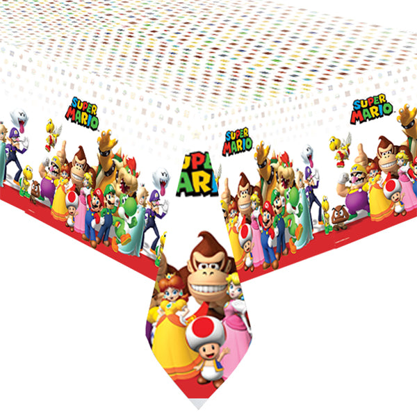 Super Mario Brothers Plastic Tablecover 137cm x 243cm - Party Savers
