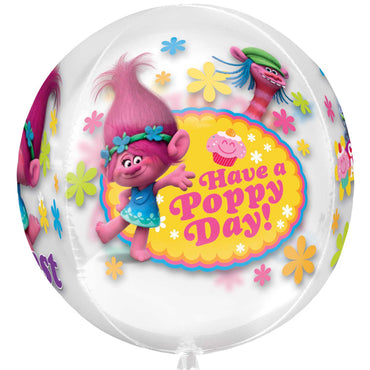 Trolls Orbz Clear Balloon 38cm x 40cm - Party Savers