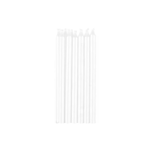 Silver Candles 12.5cm 12pk - Party Savers