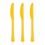 Yellow Plastic Knife 20pk - Party Savers